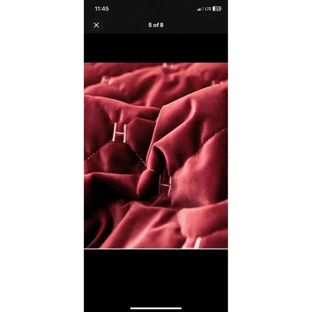 Deep Sleep Home‎ 100% Velvet Duvet Cover, Full Size, Dark Red